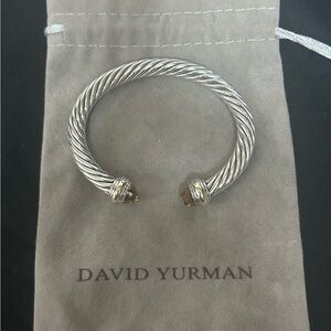 David Yurman Silver Twisted Cable Cuff Bracelet